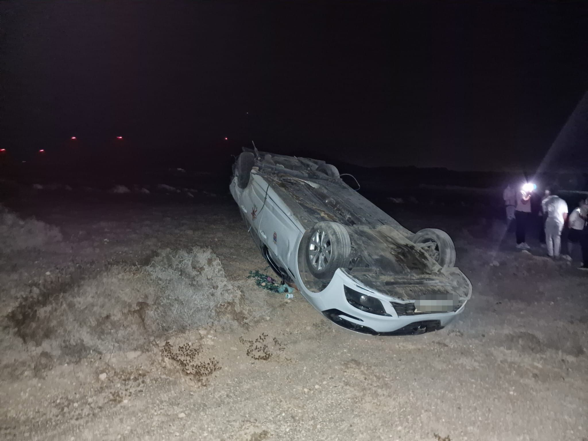 Accidente tras un choque frontal en Tinajo. Foto: La Voz de Lanzarote.