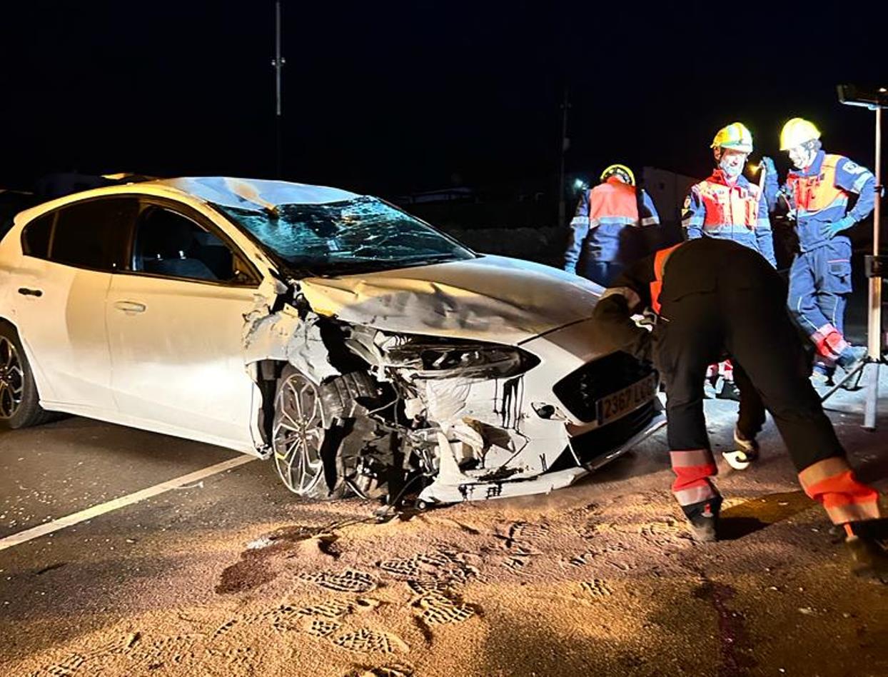 Accidente en la carretera de Yaiza