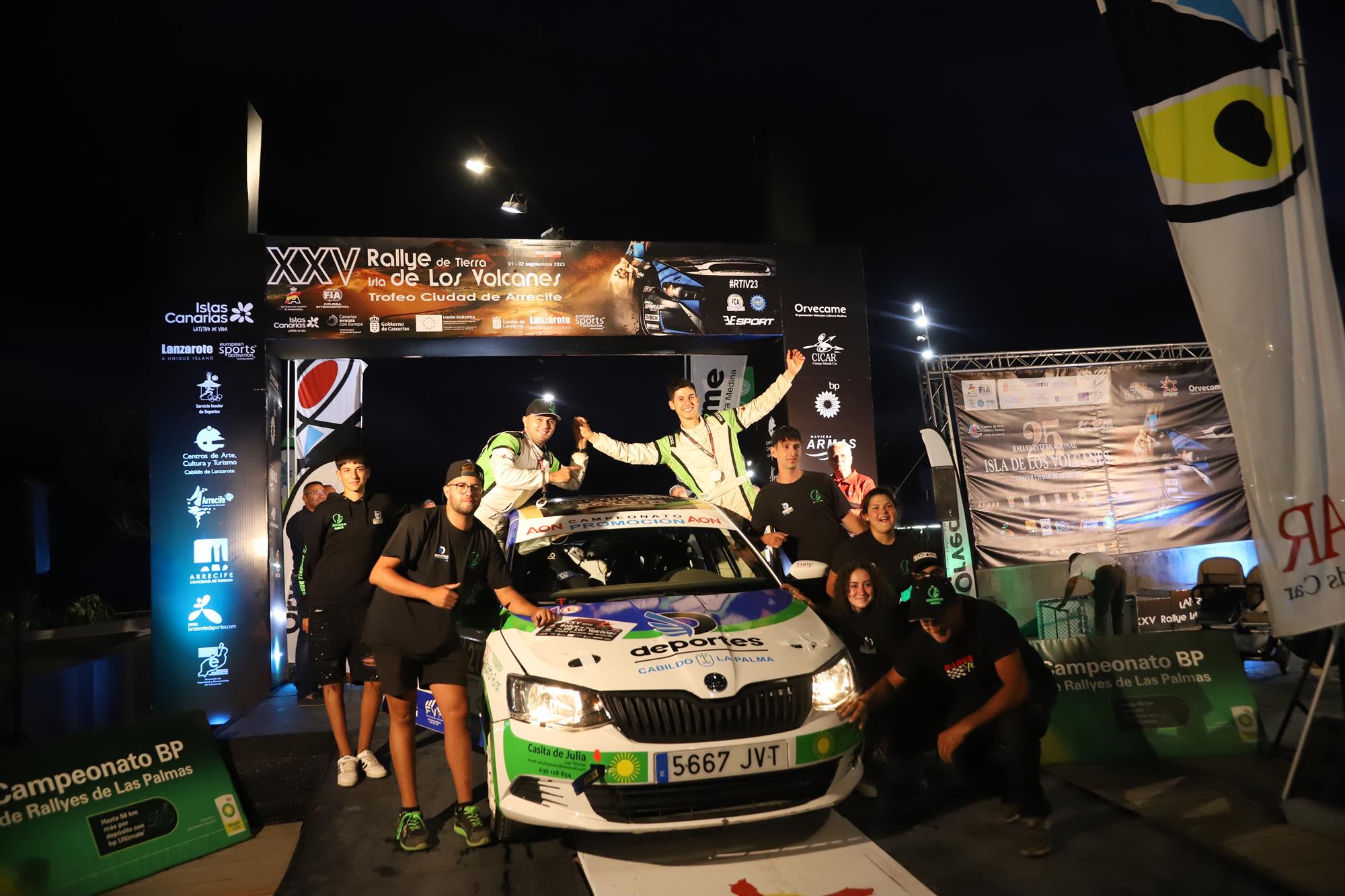 Entrega de trofeos del XXV Rallye Tierra isla de los Volcanes Entrega de trofeos del XXV Rallye Tierra isla de los Volcanes