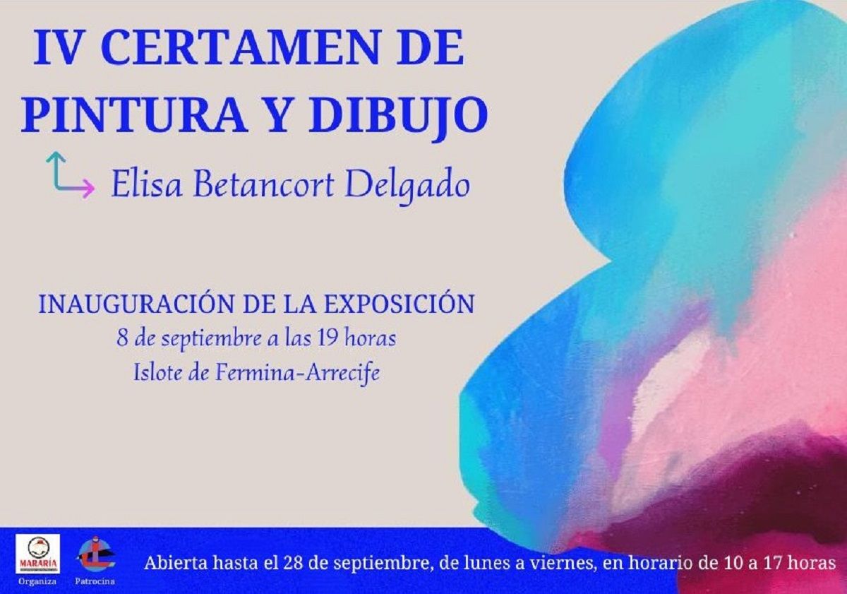 Cartel de la 'IV muestra del certamen de pintura Elisa Betancort Delgado'