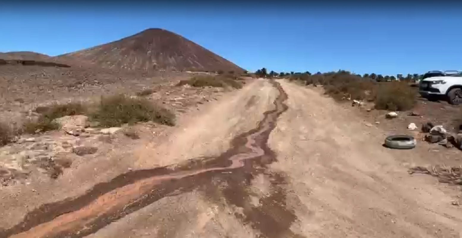 Un río de agua en la zona de la protectora de animales Sara