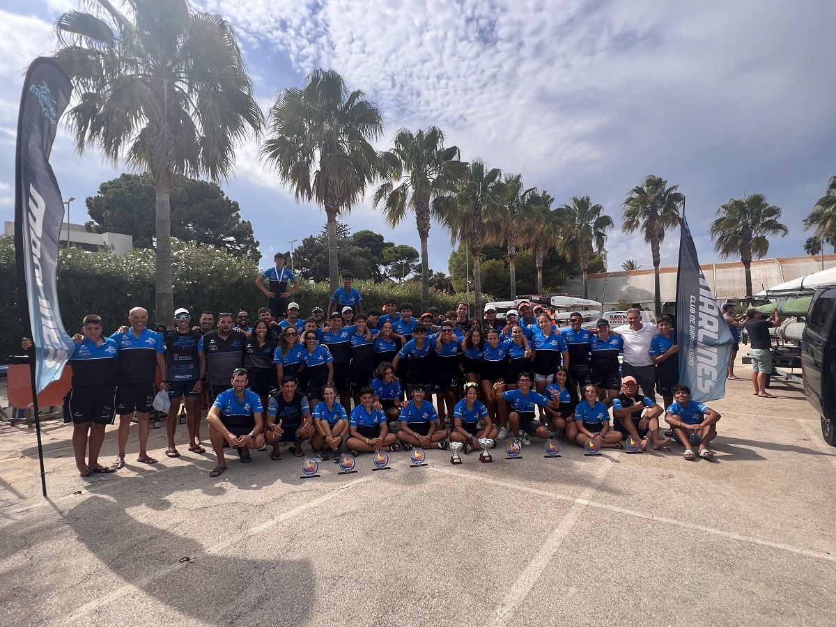 El equipo de los Marlines en el 'Campeonato de España de Kayak de mar'