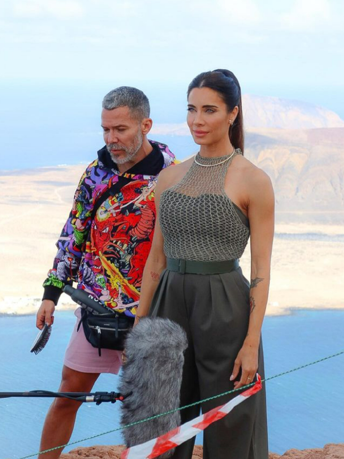 Pilar Rubio durante el rodaje del programa 'Discovering Canary Islands'