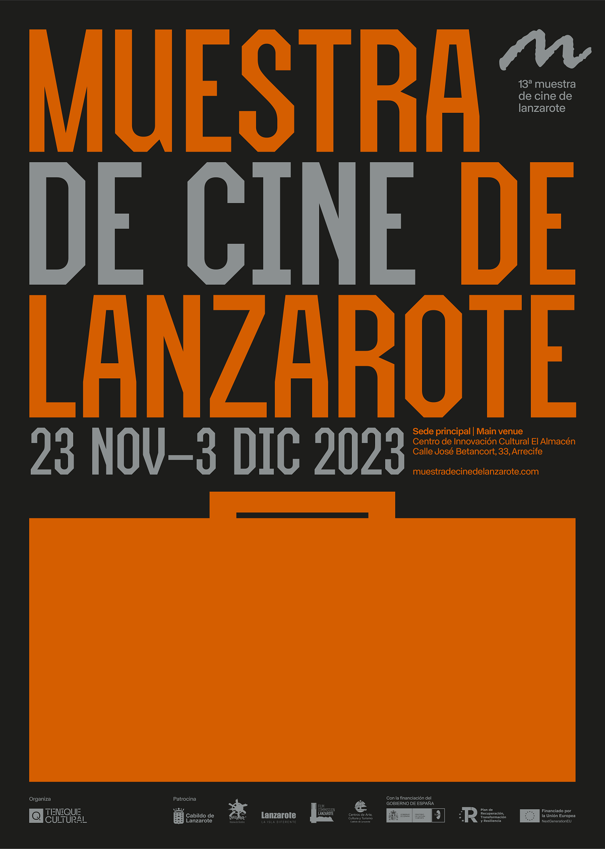 Cartel del festival 'Muestra de Cine de Lanzarote' 