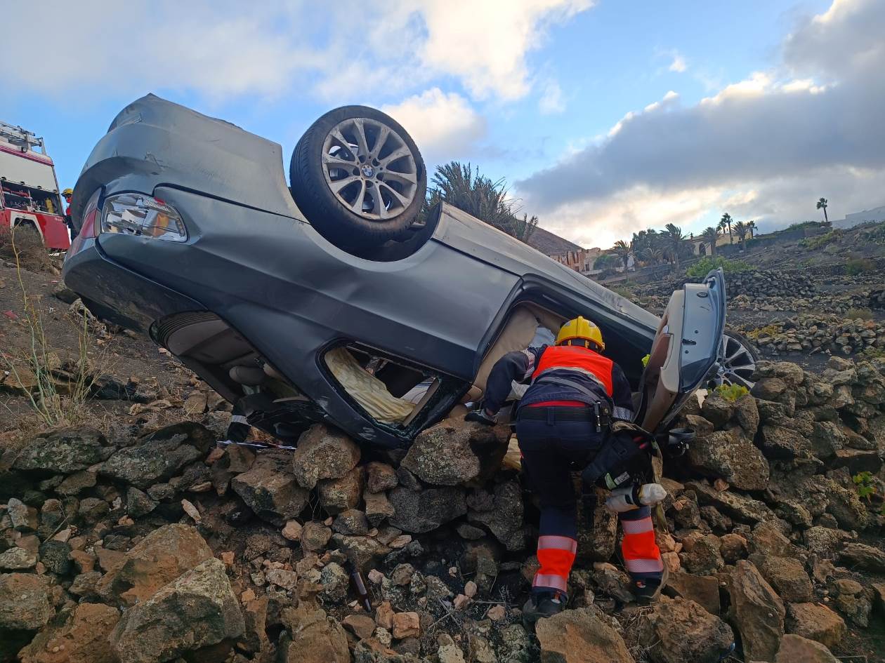 Accidente en la carretera de Tías a Masdache