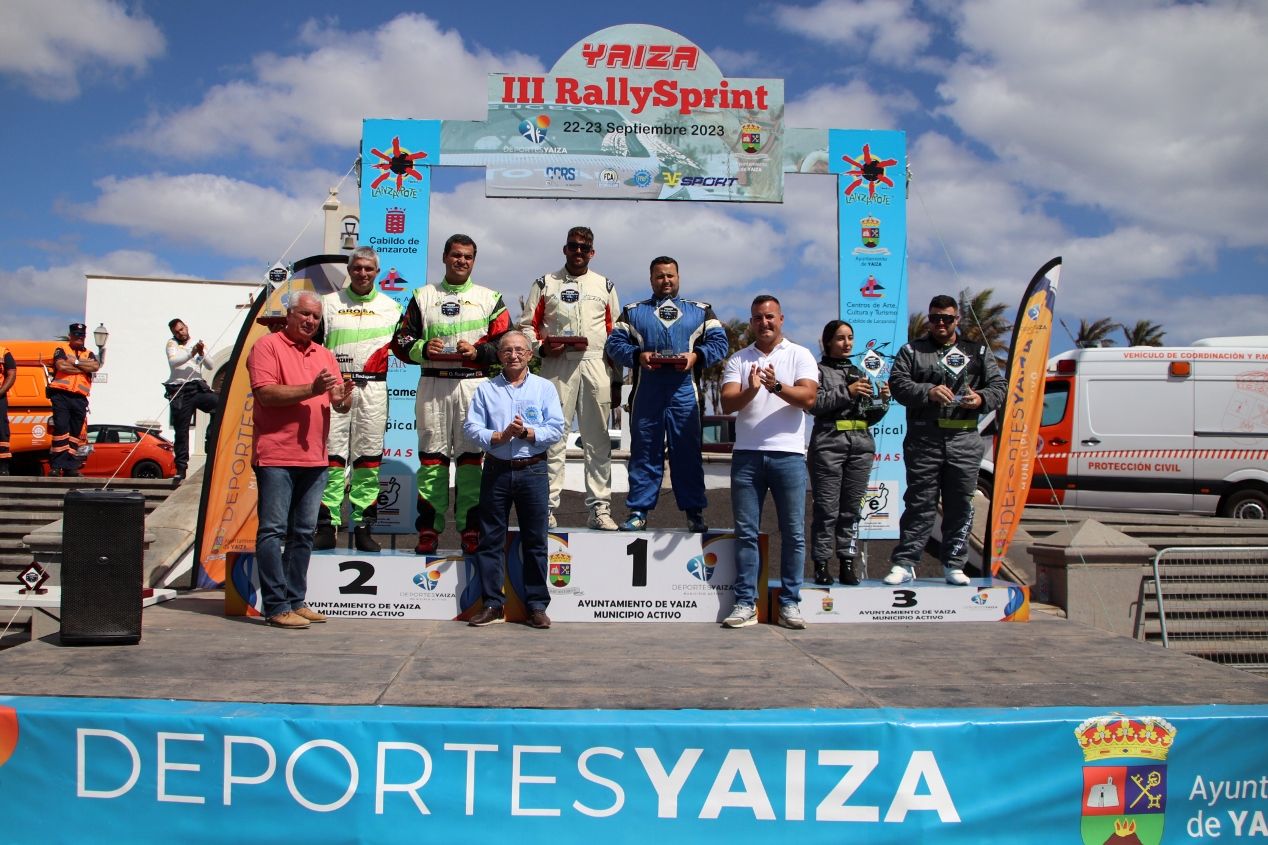 Podio del III Rally Sprint Yaiza, 2023