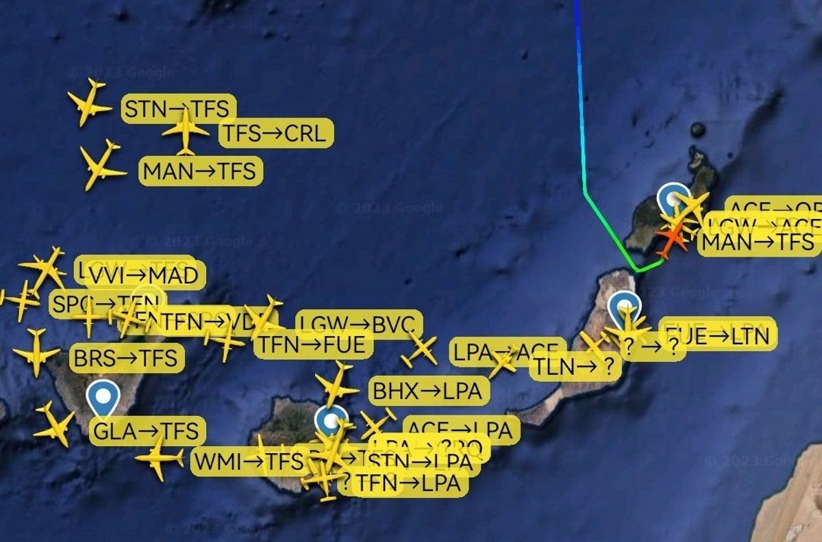 Desvío de avión a Lanzarote por ocho pasajeros violentos 