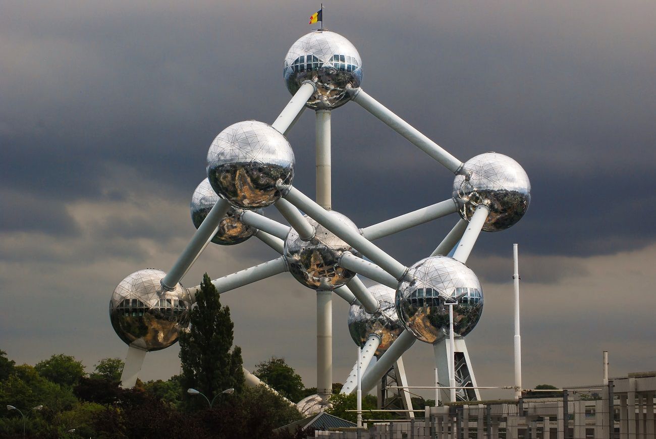 Imagen del Atomium, uno de los símbolos arquitectónicos de Bélgica. Turismo.