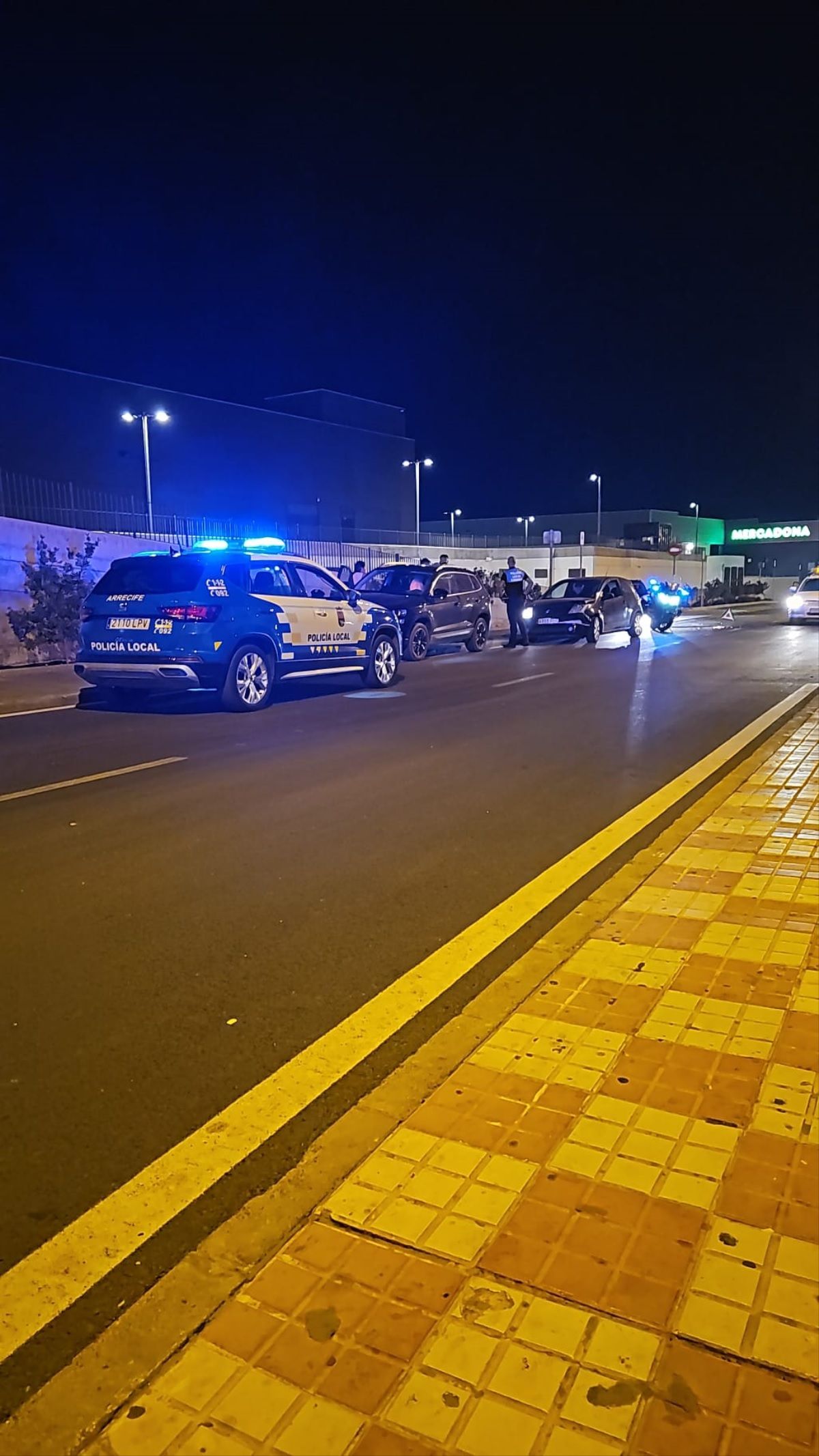 Accidente de tráfico en la calle Velázquez en Arrecife