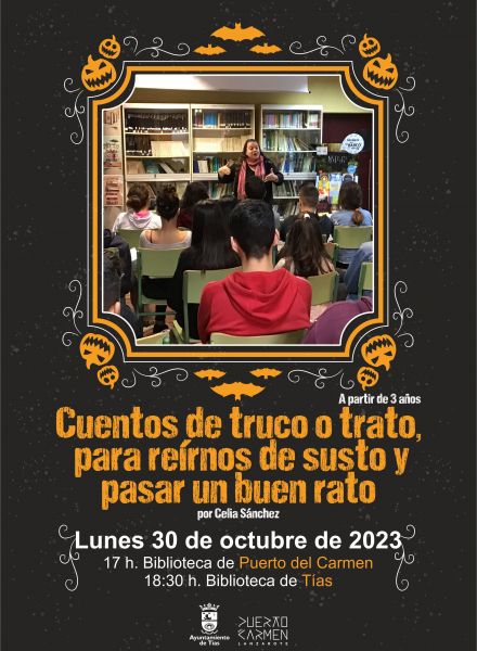 Cuentos de truco o trato para celebrar Halloween en Tías el próximo 30 de octubre. Foto: Ayuntamiento de Tías.