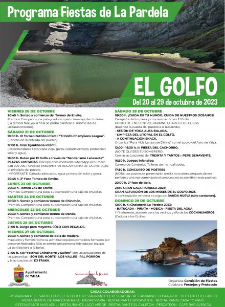 Cartel Fiestas El Golfo 2023 Cartel Fiestas El Golfo 2023