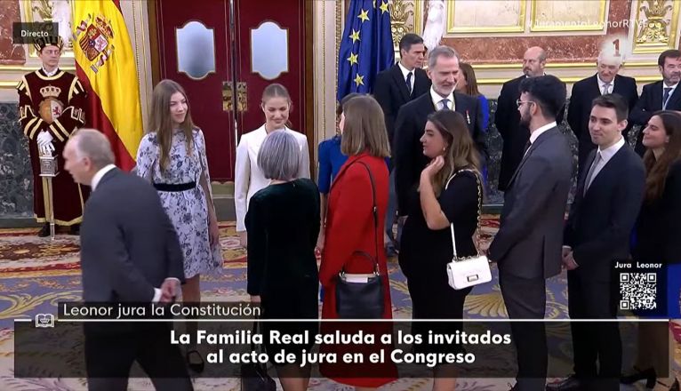 Encuentro de Eliana Padilla con Leonor en el besamanos Encuentro de Eliana Padilla con Leonor en el besamanos