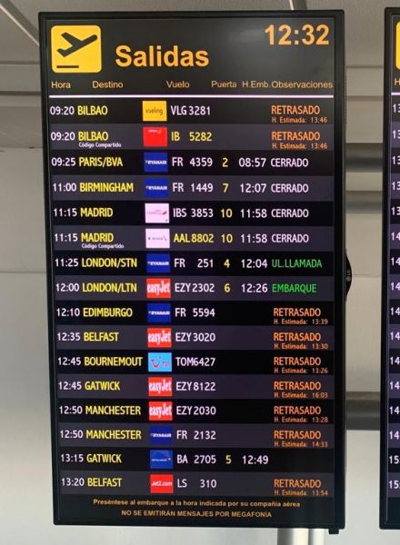 Varios vuelos retrasados este jueves en Lanzarote. Foto: La Voz de Lanzarote.