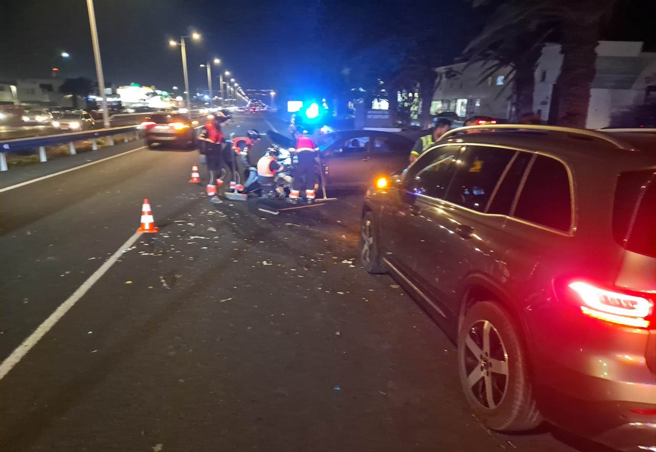 Accidente en la autovía del aeropuerto