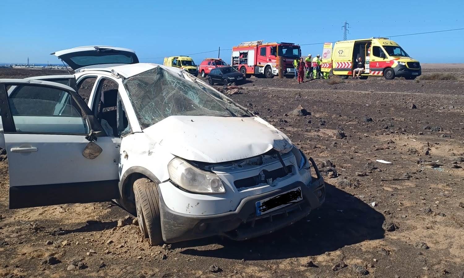 Accidente de tráfico en Playa Blanca