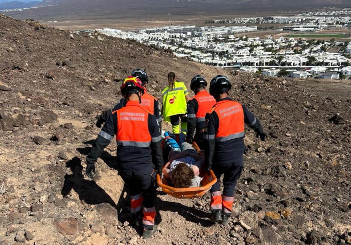 Rescate de una turista accidentada en Montaña Roja