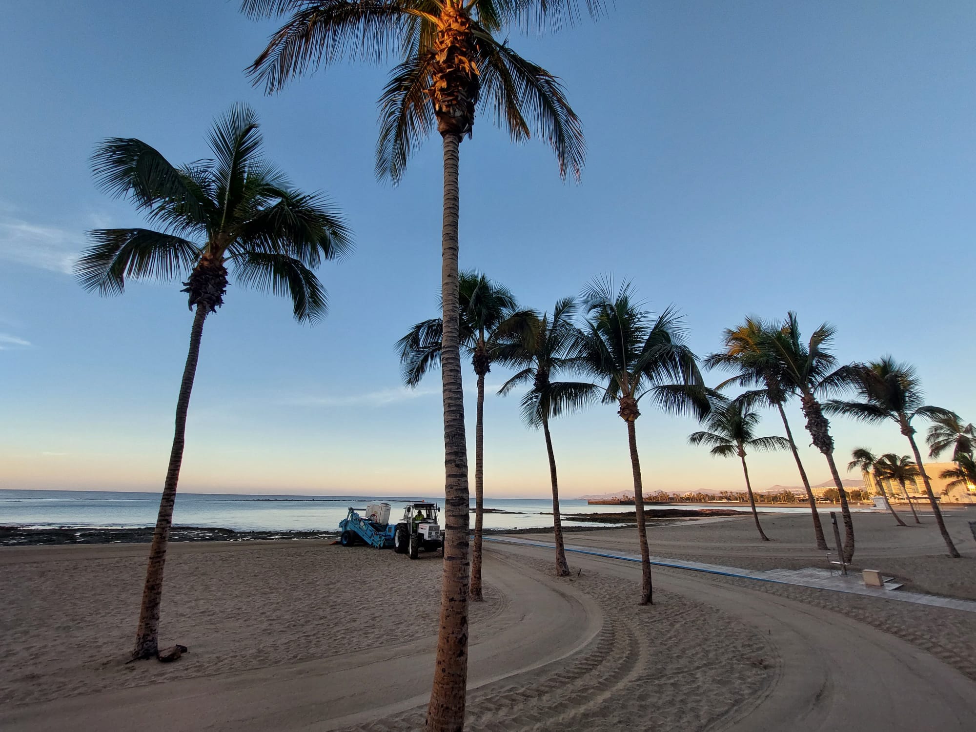 Playa de El Reducto. Este mes de noviembre en un amanecer