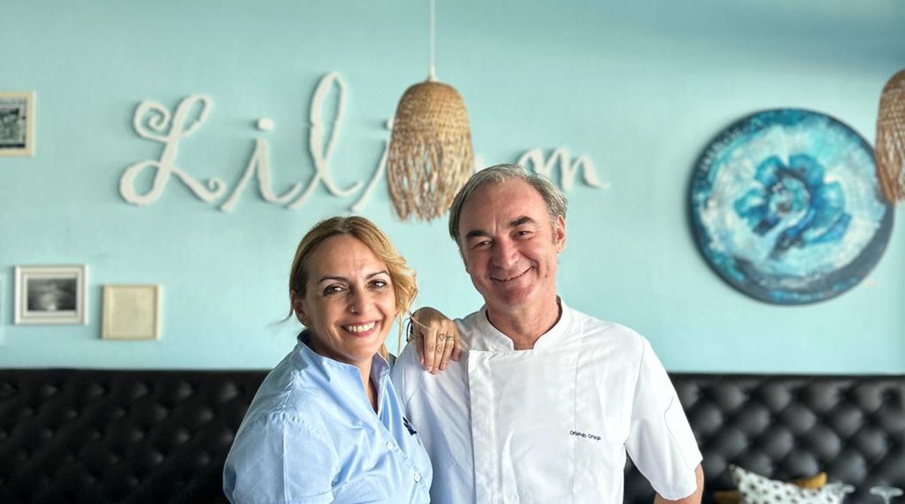 Orlando Ortega y Sandra Guadalupe en su restaurante Lilium.