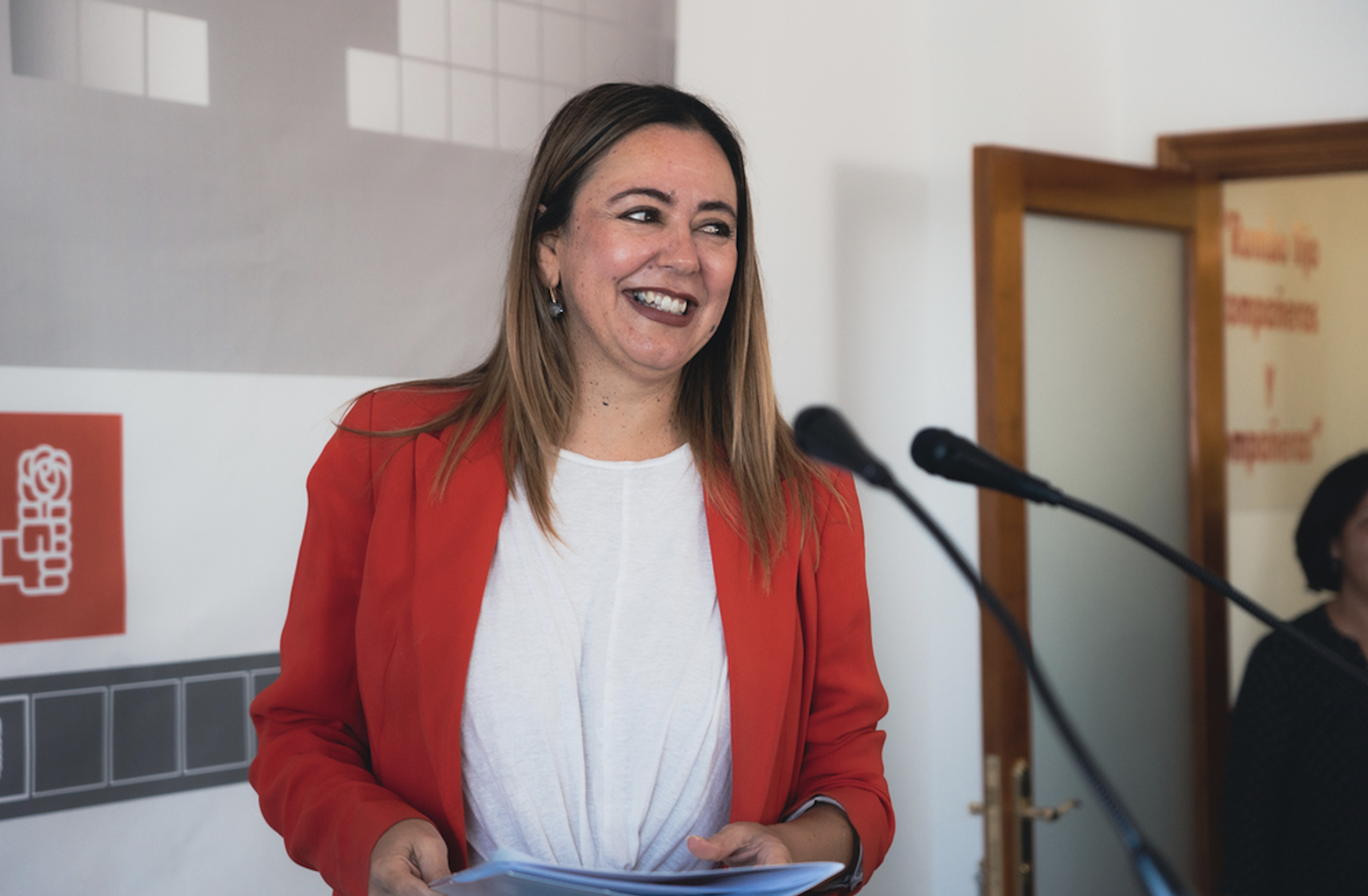 La secretaria insular del PSOE de Lanzarote, María Dolores Corujo