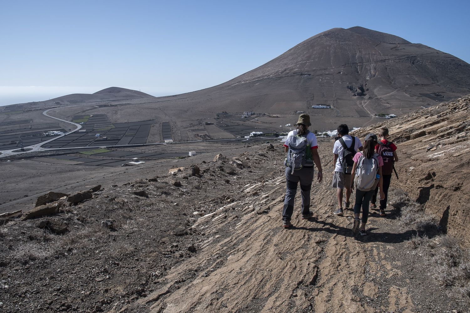 Estudiantes en la Ruta del Agua de Lanzarote. Foto: