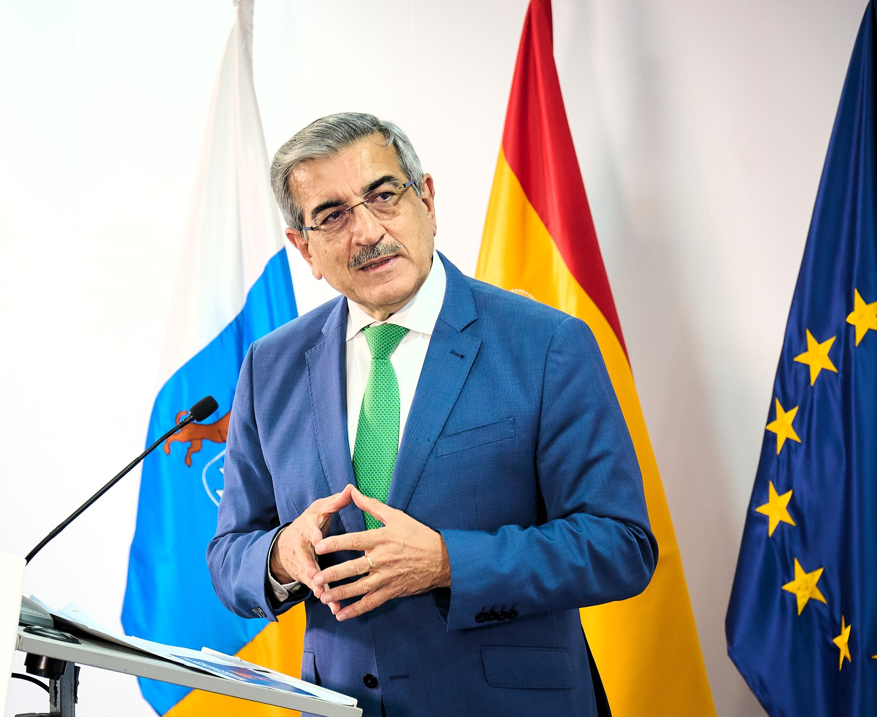 El presidente de Nueva Canarias-Bloque Canarista (NC-BC), Román Rodríguez