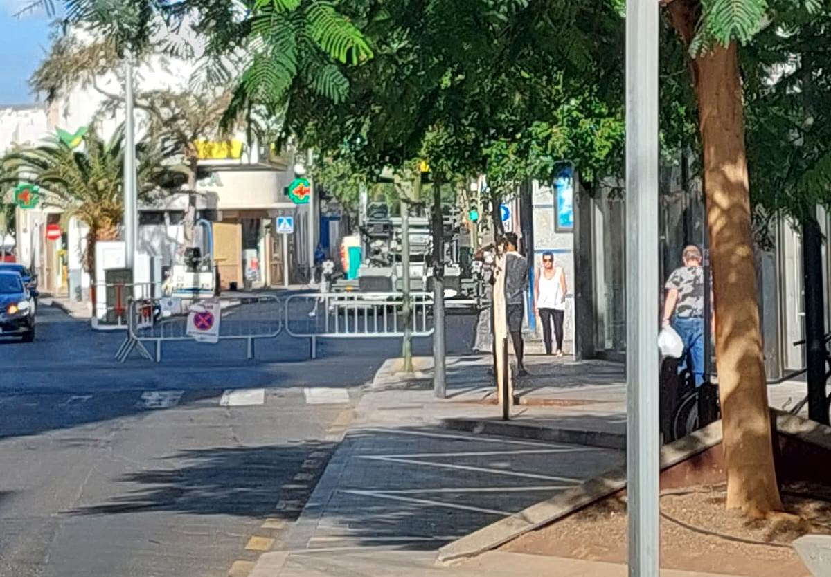 Calles cerradas en el centro de Arrecife