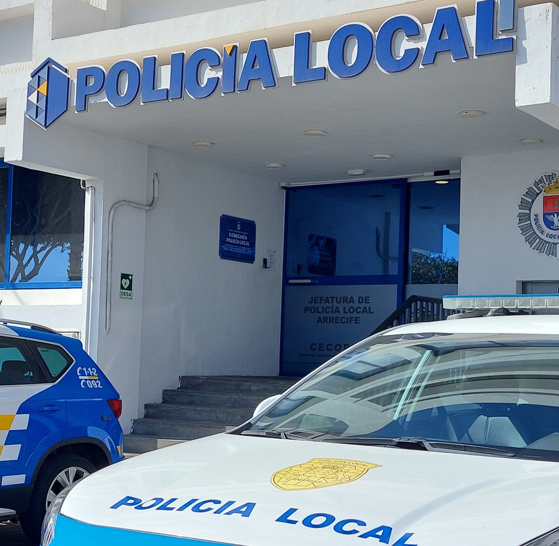 Imagen del exterior de la sede la Policía Local de Arrecife