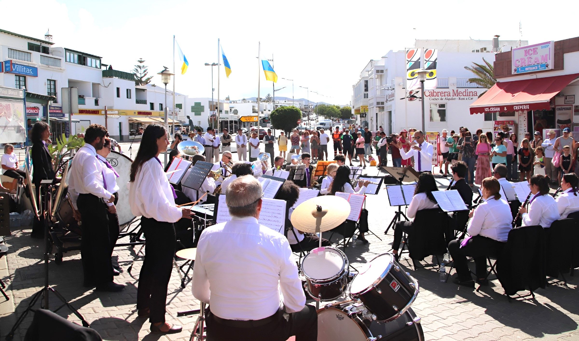 Banda de Yaiza en actuación el Día de Canarias