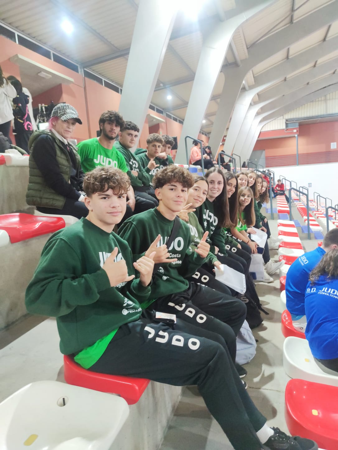 Los participantes del  'Club de Judo Costa Teguise' en la Copa de España