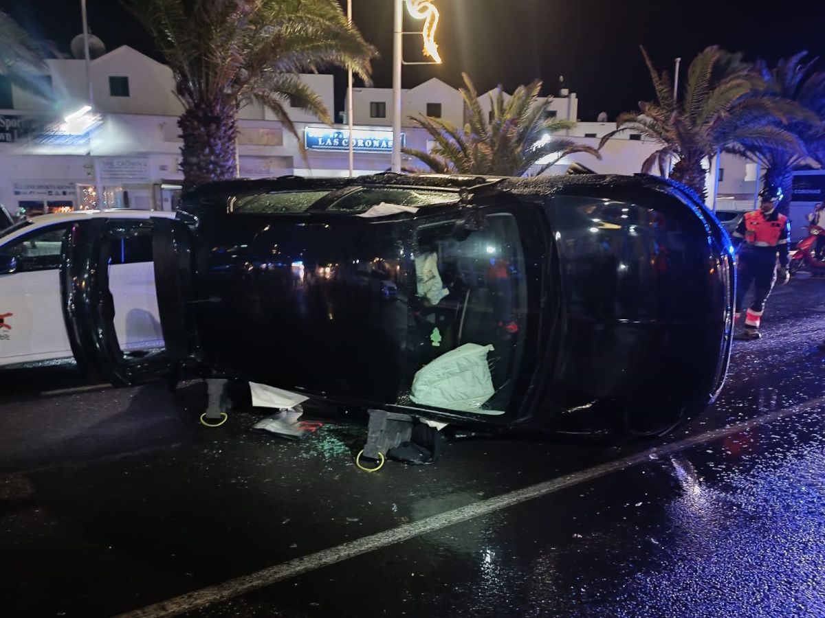 Accidente múltiple en Costa Teguise