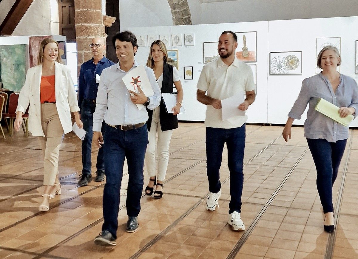 Marcos Bergaz junto a concejales Grupo PSOE Teguise