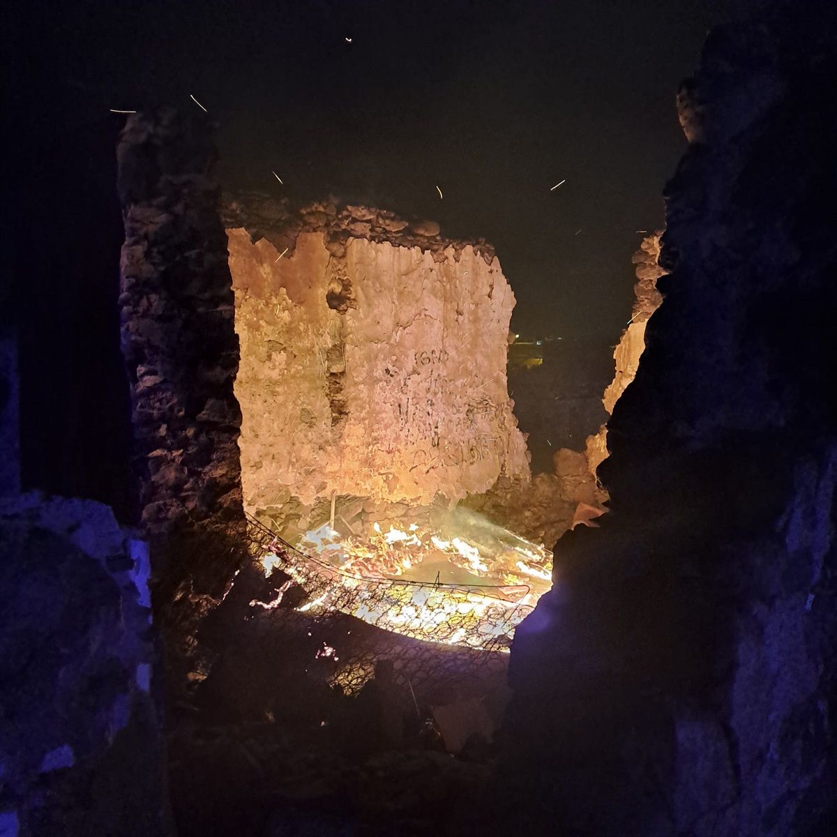 El incendio en la vivienda abandona de Argana Alta