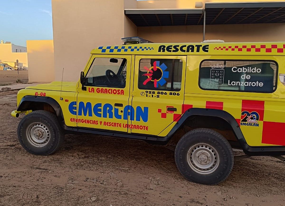 Vehículo de Emerlan en La Graciosa