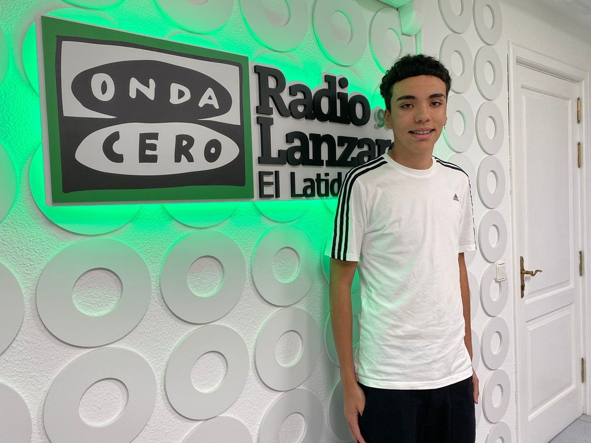 Joel Ascención durante la entrevista en Radio Lanzarote