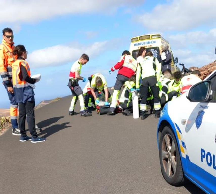 Ciclista fallecido en Teguise