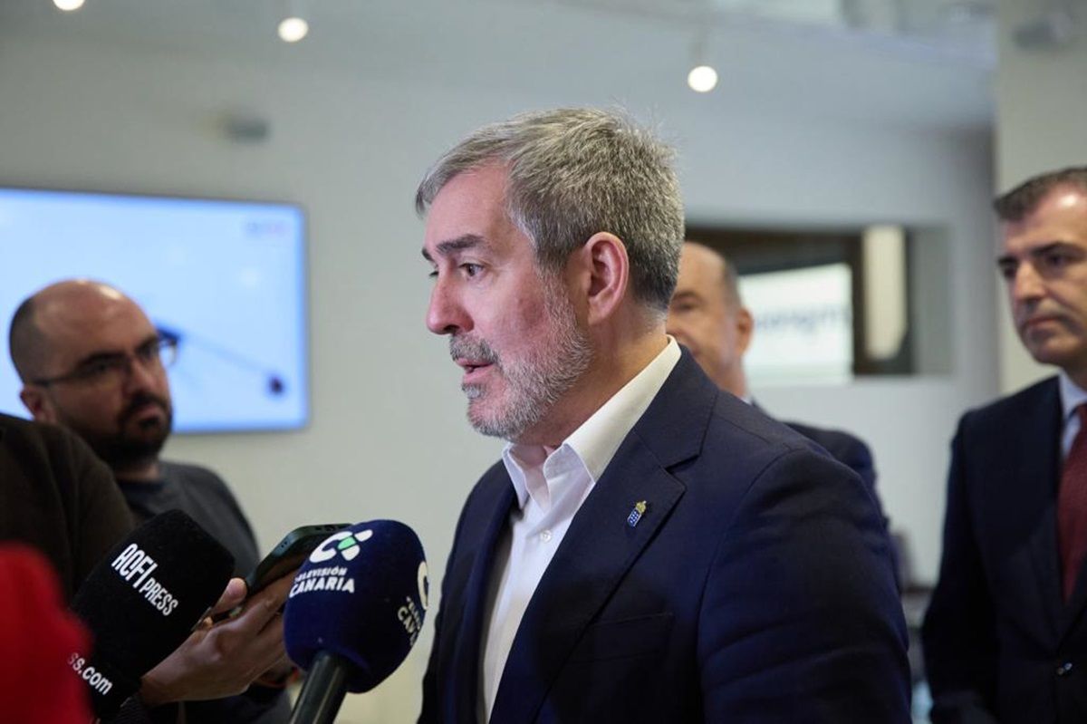 Fernando Clavijo durante la reunión CEOE, Antonio Garamendi