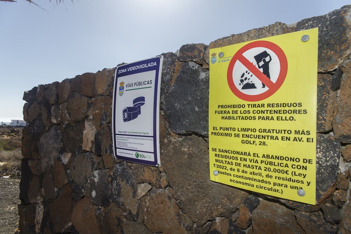 La zona videovigilada en Costa Teguise