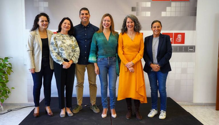 Los consejeros socialistas en el Cabildo de Lanzarote. Foto: PSOE Lanzarote.