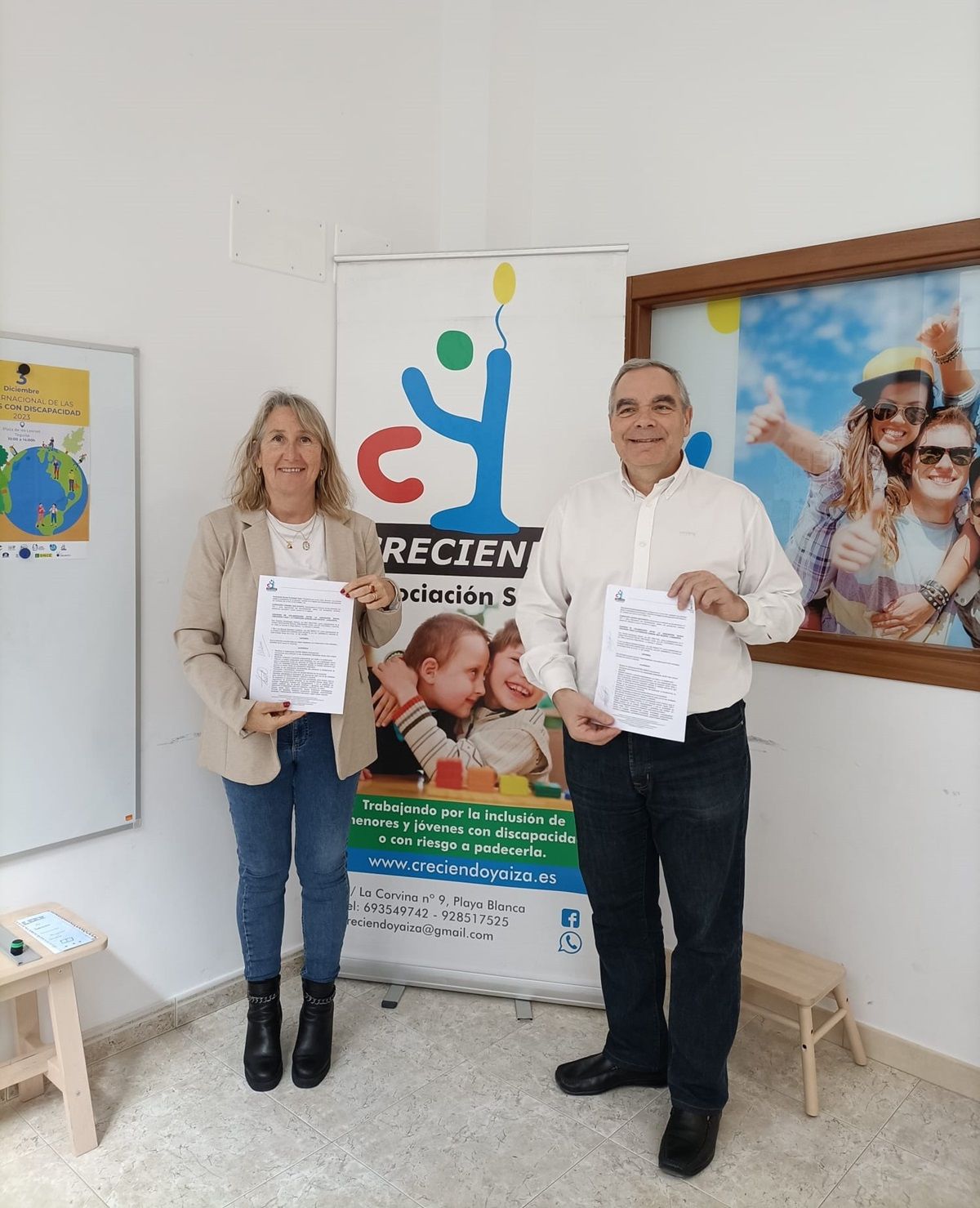 Ligia Molnar y Luis Manuel Diosdado firman un acuerdo de colaboración