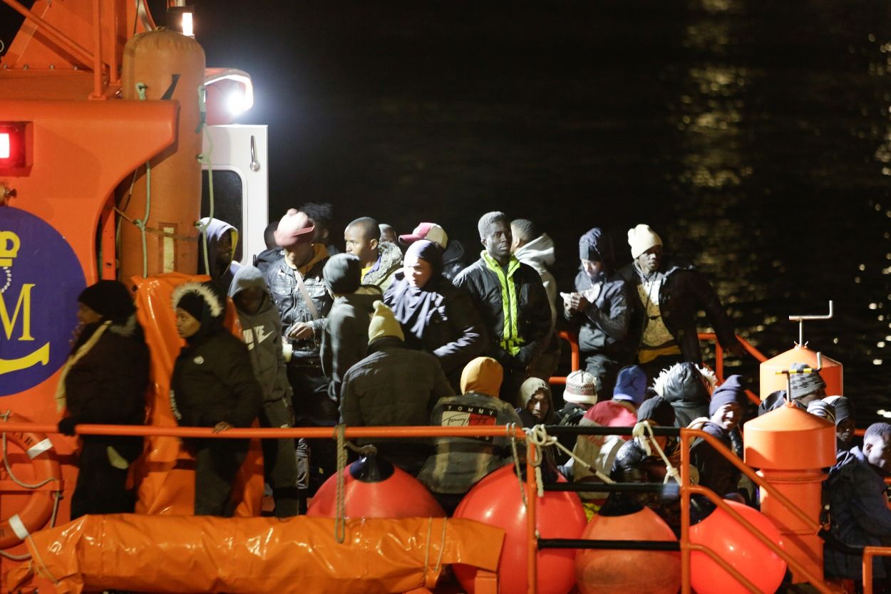 Llegada de migrantes a Puerto Naos (Fotos: Juan Mateos)