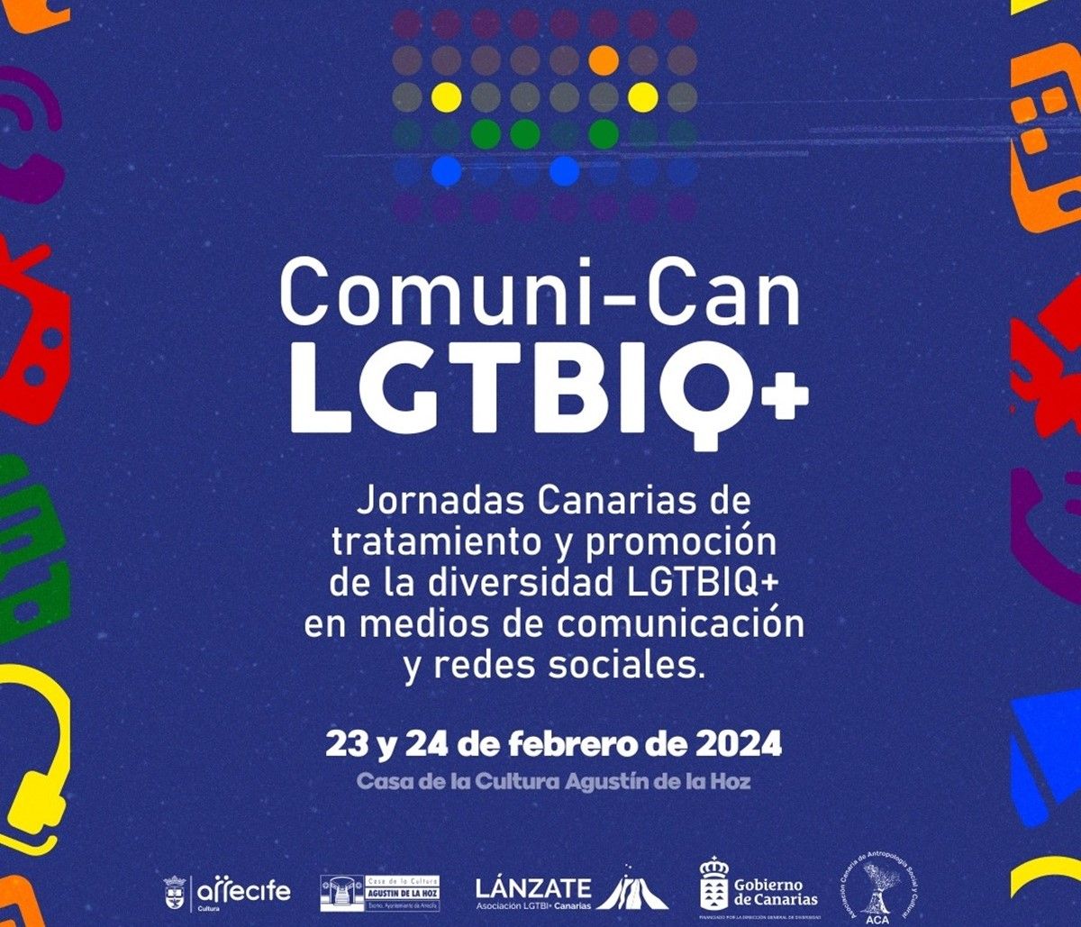 Cartel de las jornadas 'Comuni-CanLGTBIQ+'