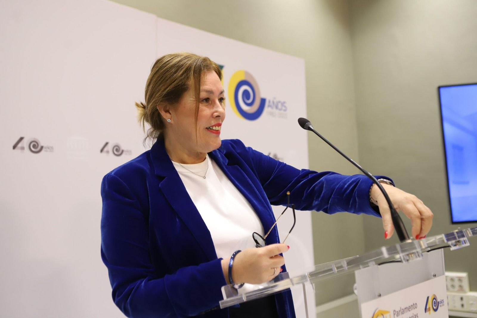 La presidenta del Parlamento de Canarias, Astrid Pérez