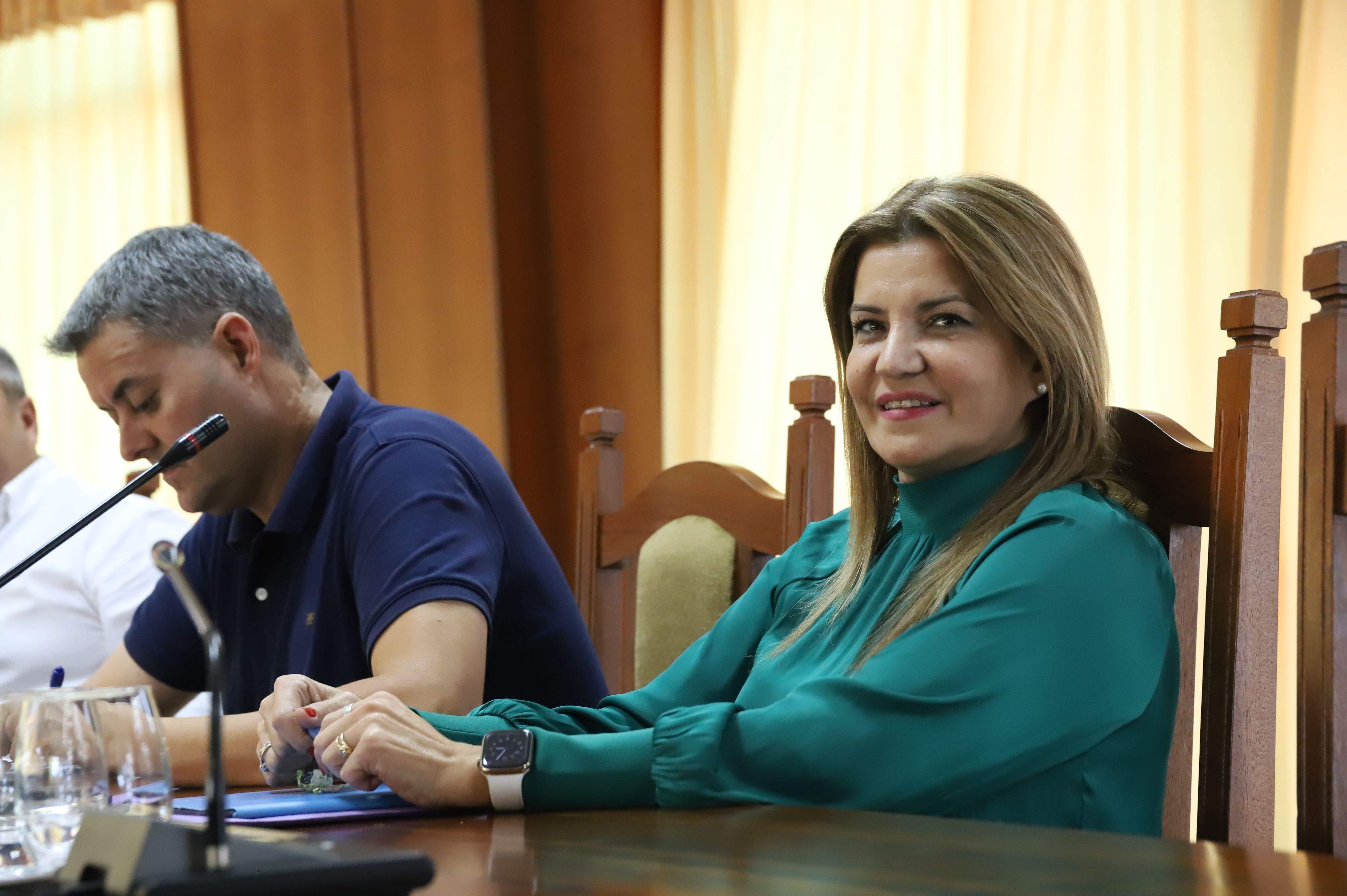 The Councillor for Finance and Contracting of the Cabildo de Lanzarote, María Jesús Tovar