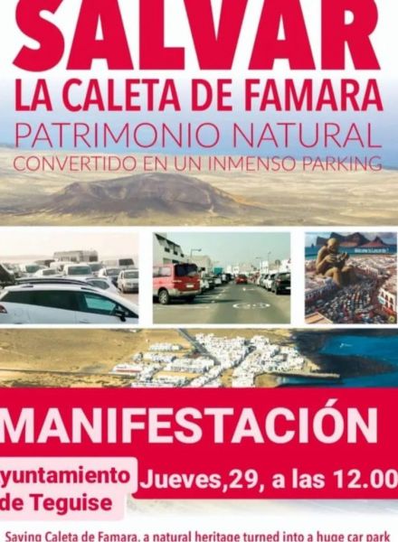 Cartel Salvar La Caleta de Famara