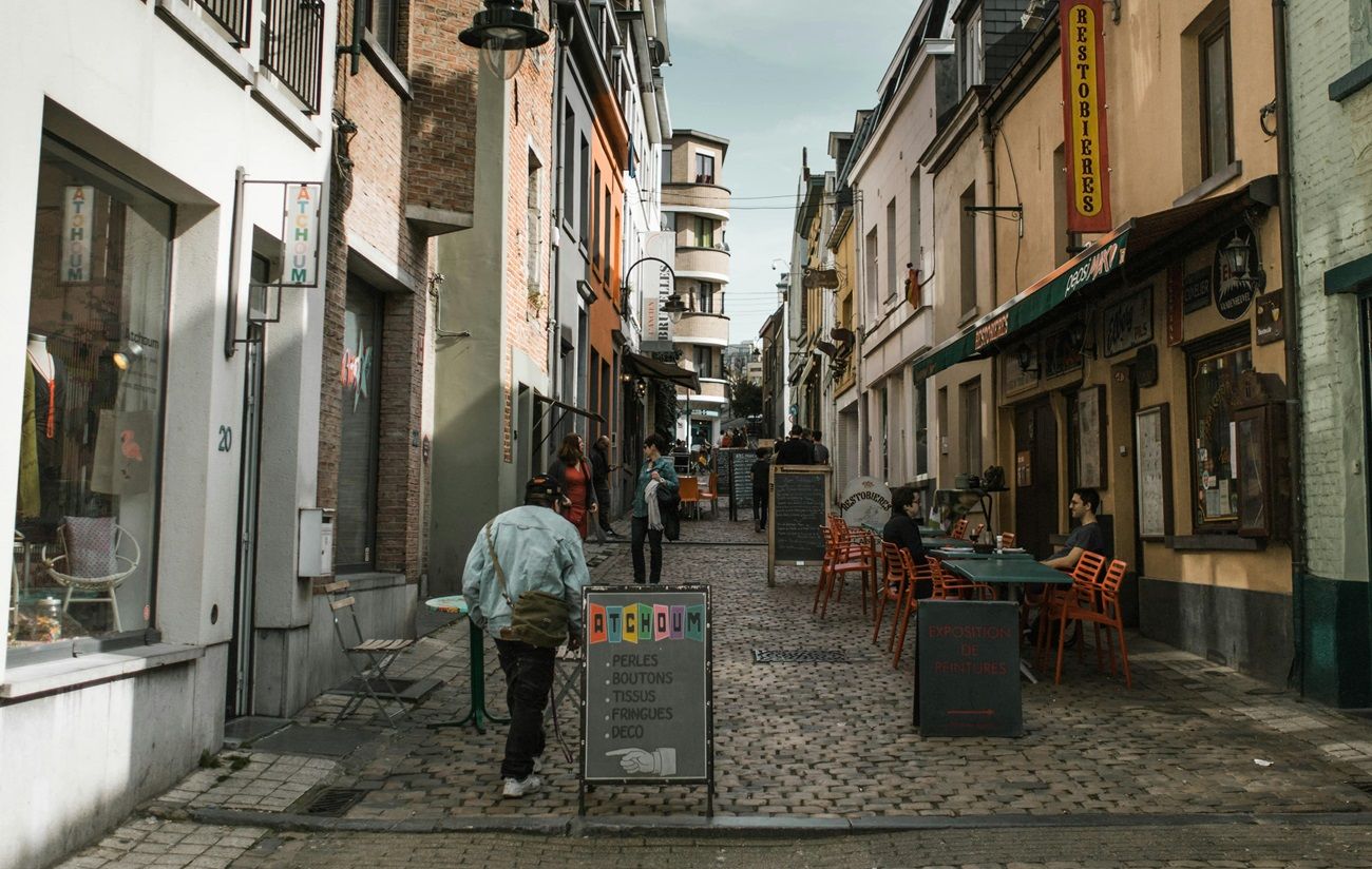 Viviendas en una calle de Bruselas
