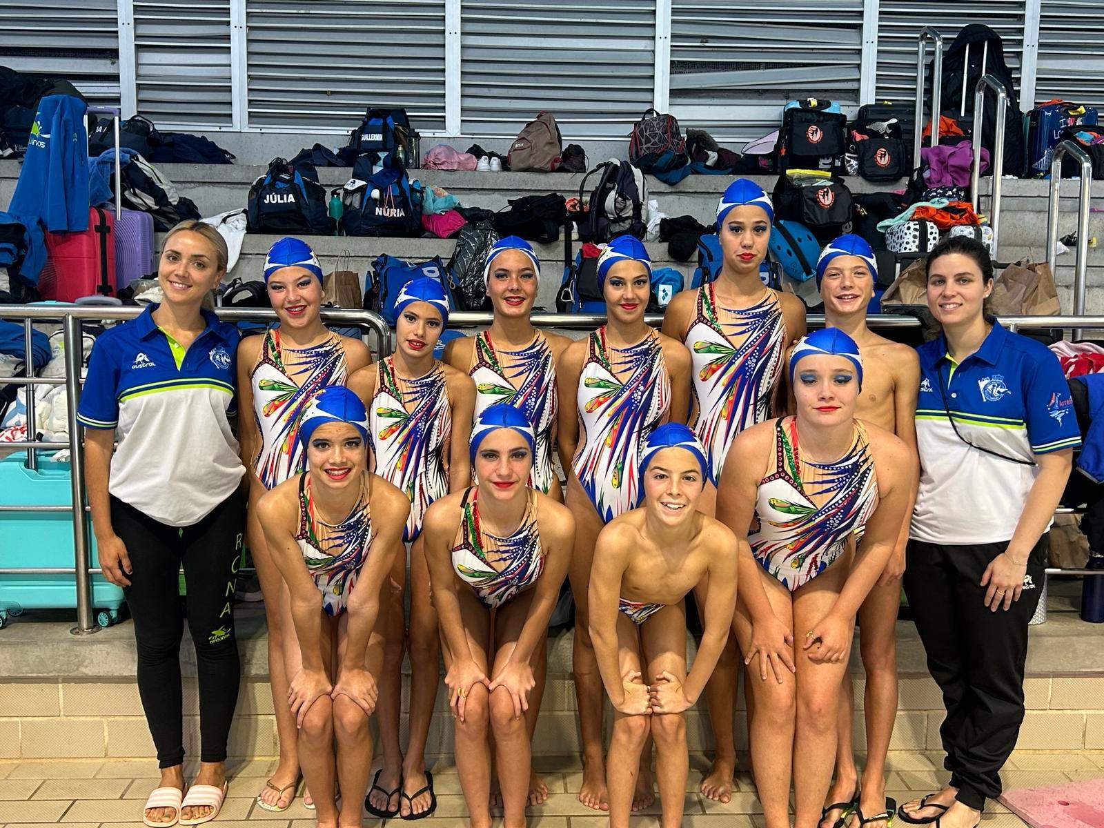 El CD Pingüinos de Arrecife compite en el Campeonato de Natación Artística