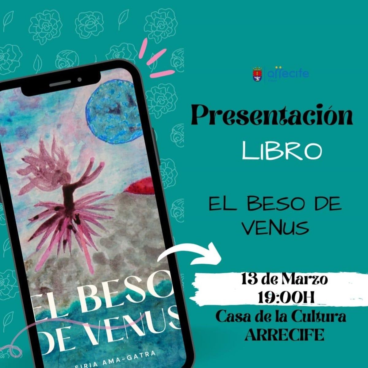 CIta para la presentación del 'El Beso de Venus' en Arrecife