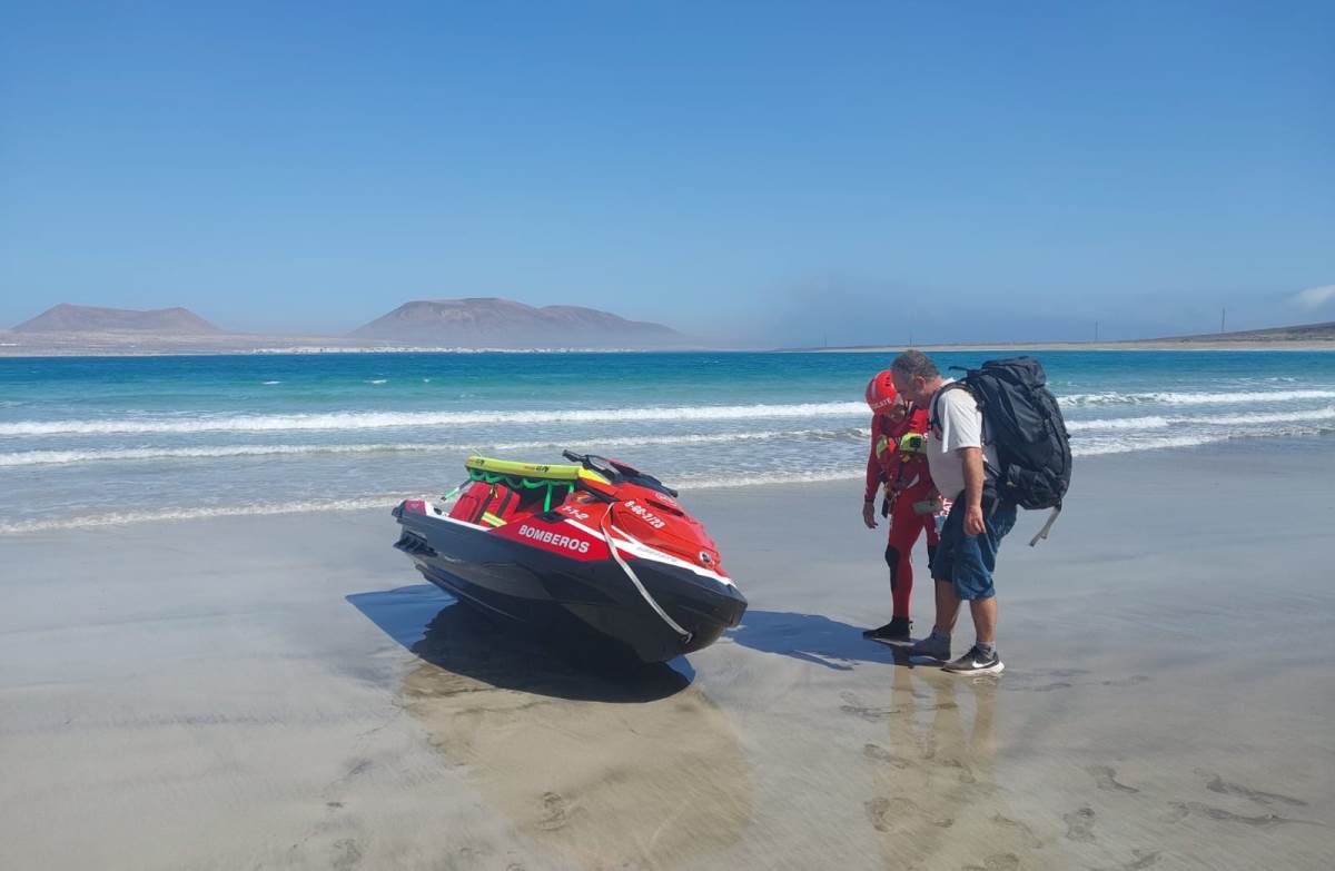 Accidentado en la playa del Risco
