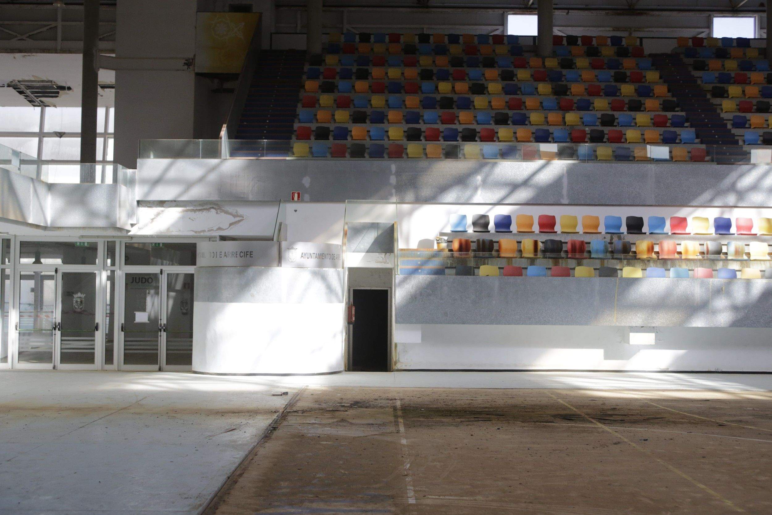 Obras en el Pabellón de Argana (Fotos: Juan Mateos)