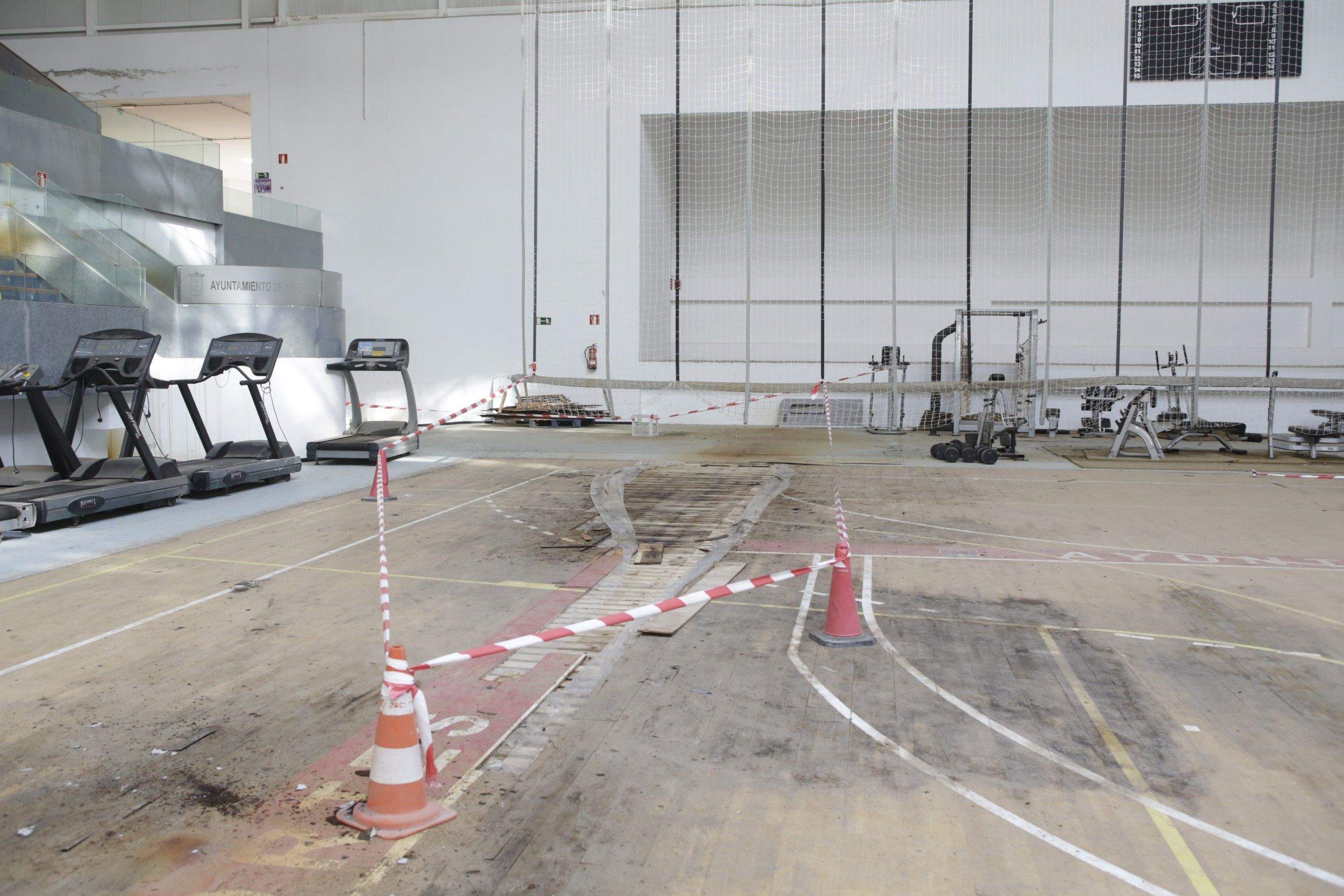 Obras en el Pabellón de Argana (Fotos: Juan Mateos)